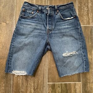 Vintage Levi's Blue Distressed Denim Shorts 27 men’s cut offs